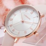 LONBUYS Women's Quartz Watch with Leather Strap,Waterproof Rose Gold Black Leather Band Wrist Watch Ladies Wristwatch for Dress Casual Business - Image 3